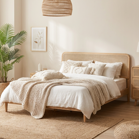 Rattan V 實木床架-mori home Rattan V 實木床架-mori home