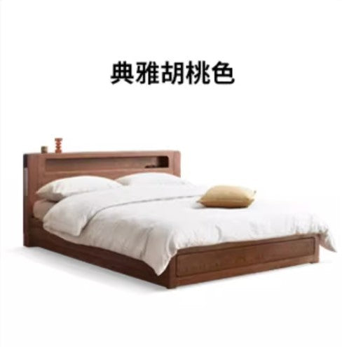 Mori Home - Seattle 柔光燈橡木油壓床架