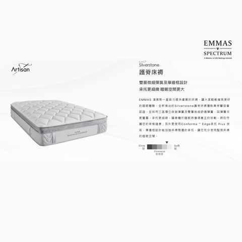 【澳美斯絕版床褥 三折清貨 售完即止】澳美斯Silverstone 護脊床褥 【澳美斯絕版床褥 三折清貨 售完即止】澳美斯Silverstone 護脊床褥