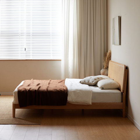 Rattan V 實木床架-mori home Rattan V 實木床架-mori home