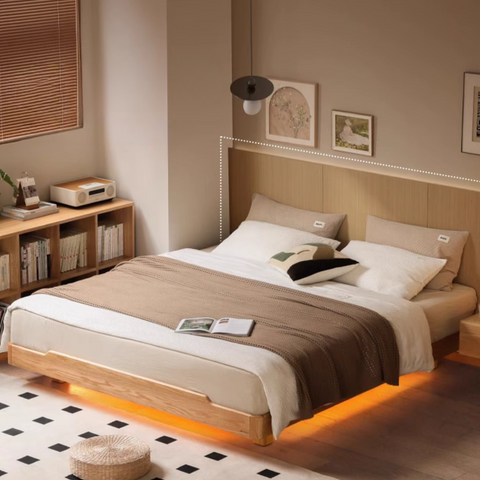 <tc>Knight bed frame with light</tc> <tc>Knight bed frame with light</tc>