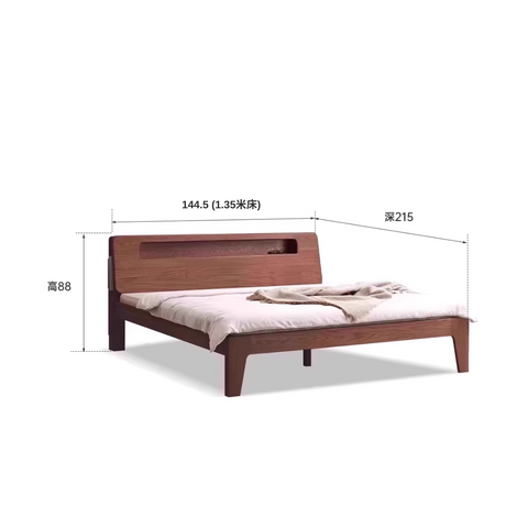<tc>Emo solid wood bed frame with light</tc> <tc>Emo solid wood bed frame with light</tc>