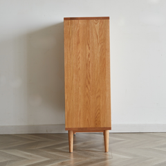 Smoky Dark Rattan Shoe Cabinet