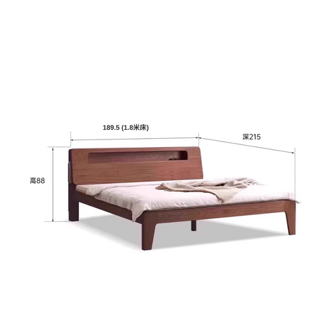<tc>Emo solid wood bed frame with light</tc> <tc>Emo solid wood bed frame with light</tc>