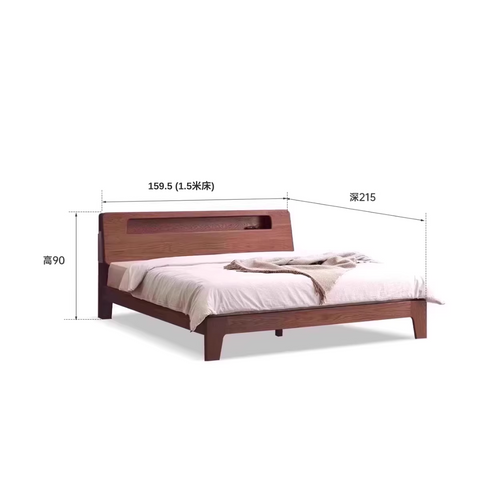<tc>Emo solid wood bed frame with light</tc> <tc>Emo solid wood bed frame with light</tc>