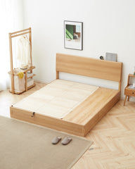 Rhine 簡約抽屜實木油壓床架