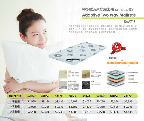 Mori Home - GoldFully 金寶麗床褥- 控溫軟硬透氣床褥 (3"/4"/5"厚) Mori Home - GoldFully 金寶麗床褥- 控溫軟硬透氣床褥 (3"/4"/5"厚)