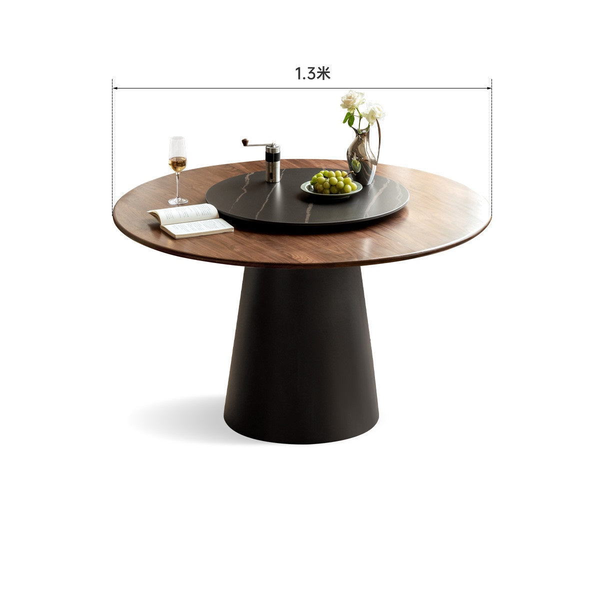 Mori Home - Monet 岩板實木圓桌