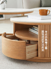 Mori Home - Rocky 原木岩板圓茶几