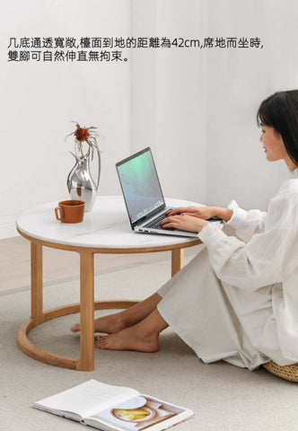 Mori Home - Rocky 原木岩板圓茶几 Mori Home - Rocky 原木岩板圓茶几