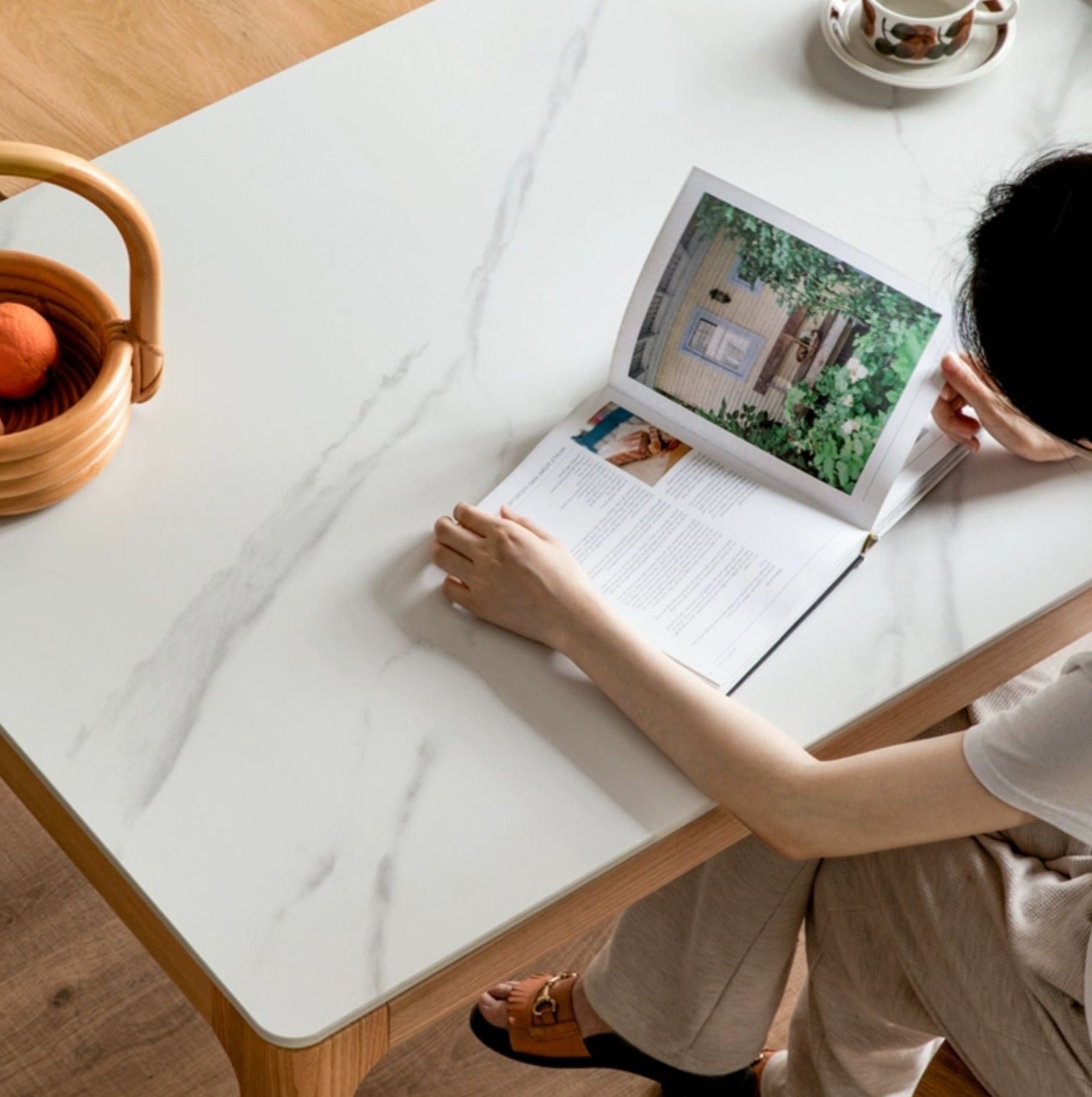 Mori Home - Rotterdam 岩板面橡木餐桌