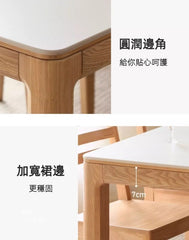 Barry 白蠟木實木岩板面餐桌 - Mori Home