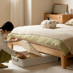 Mori Home - Hansu 斜靠背橡木實木床架