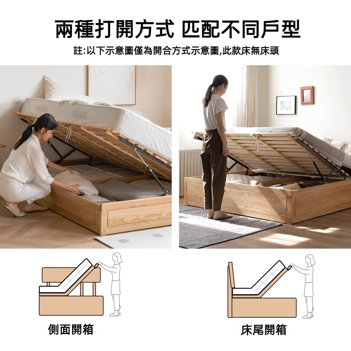 Mori Home - Berlin 無床頭側揭/尾揭油壓床