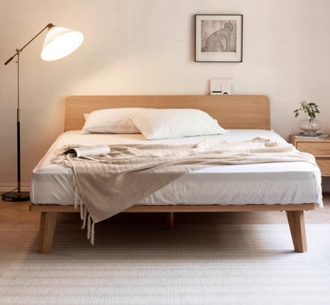 Mori Home - Simple 有床頭板橡木實木床架(可訂造) Mori Home - Simple 有床頭板橡木實木床架(可訂造)