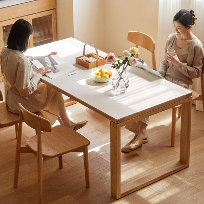 Mori Home - Hvit Stein 實木岩板餐桌