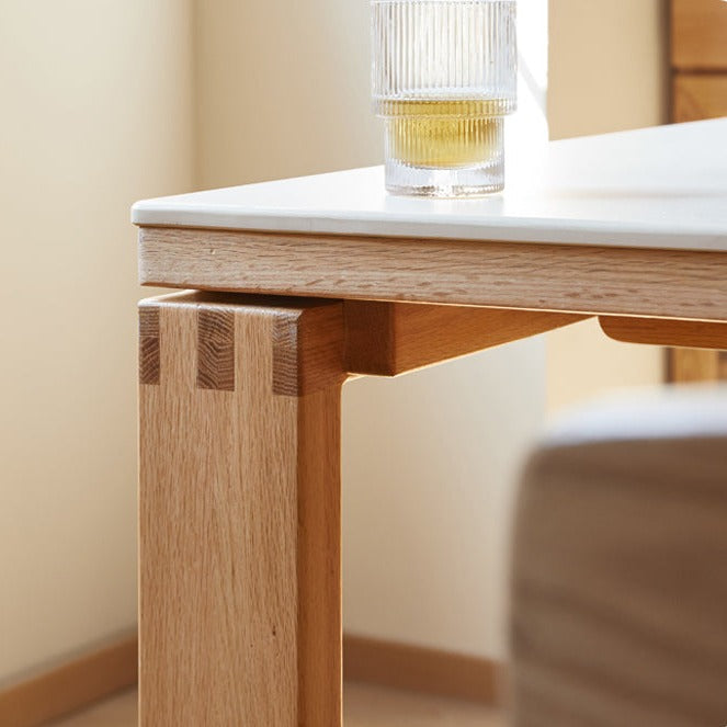 Mori Home - Hvit Stein 實木岩板餐桌