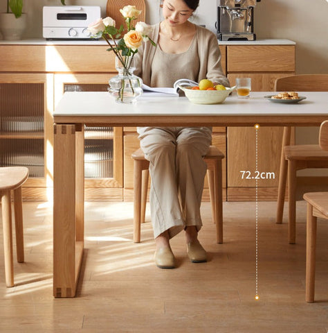 Mori Home - Hvit Stein 實木岩板餐桌 Mori Home - Hvit Stein 實木岩板餐桌