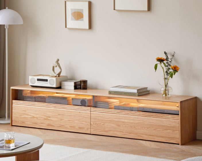 Mori Home - Maxi 座地實木電視櫃(內置LED燈)