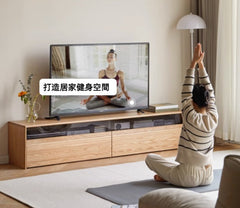 Mori Home - Maxi 座地實木電視櫃(內置LED燈)