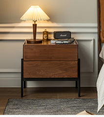 Mori Home - Walnut 兩抽屜床頭櫃