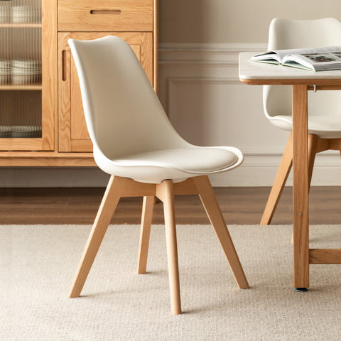 Mori Home - Eames 奶油風PU皮軟墊實木餐椅 Mori Home - Eames 奶油風PU皮軟墊實木餐椅