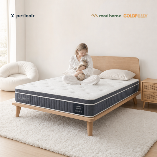 Hagrid Mattress - Peticair Pet-Friendly Anti-Allergen Fabric - Mori home X Goldfully Collaboration Mattress (9" thickness)