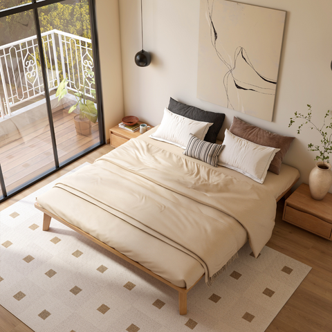 <tc>Simple Oak Bed Frame (Can Tailor Made)</tc>