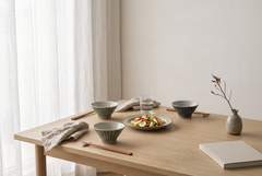 美濃燒 直條紋飯碗