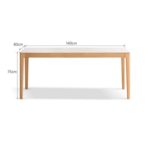 <tc>Rotterdam Sintered Stone Top Oak dining table</tc>