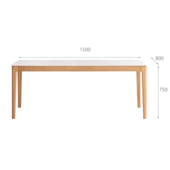 <tc>Rotterdam Sintered Stone Top Oak dining table</tc>