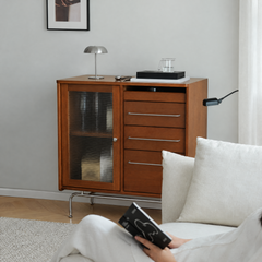 Dazzling Pegboard Side Cabinet