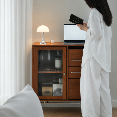 Dazzling Pegboard Side Cabinet