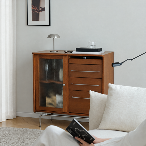 Dazzling Pegboard Side Cabinet
