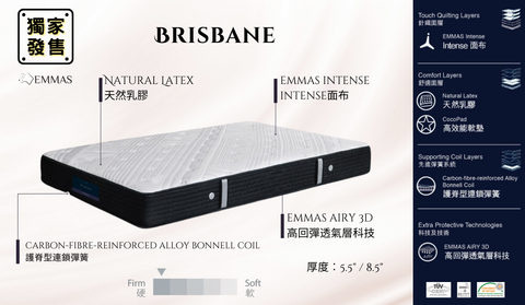 Mori Home - [ Mori Home 獨家發售 ] Emmas澳美斯床褥 - Brisbane (貨期約14個工作天)