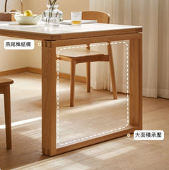 Mori Home - Hvit Stein 實木岩板餐桌