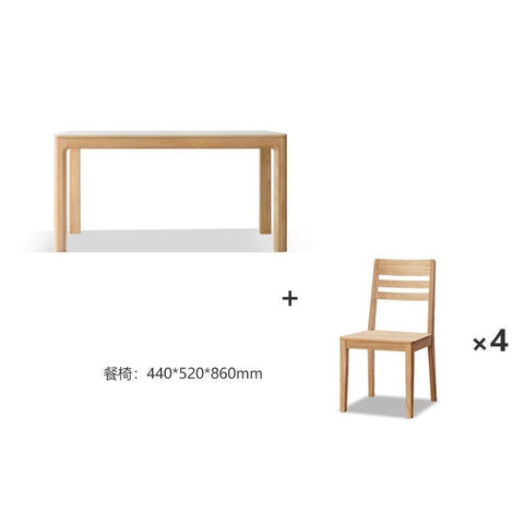 Barry 白蠟木實木岩板面餐桌 - Mori Home