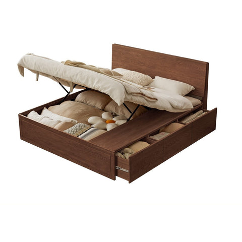 Mori Home - Rhine 簡約抽屜實木油壓床架