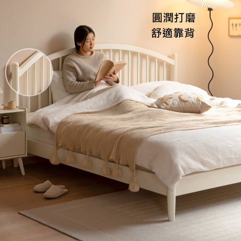 Mori Home - White Lily 實木床架