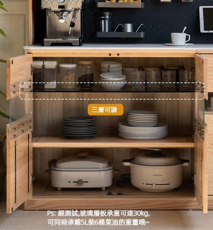 Mori Home - Nordic 組合實木餐邊櫃