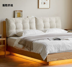 Berlin 軟包橡木油壓床 - Mori Home