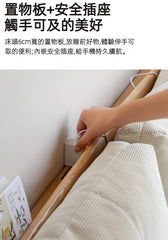 Berlin 軟包橡木油壓床 - Mori Home