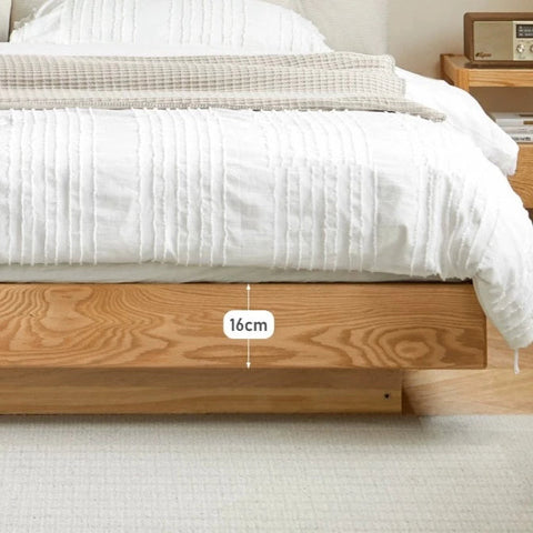 Berlin 軟包橡木油壓床 - Mori Home