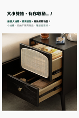 Mori Home - Smoky Dark Rattan 床頭櫃