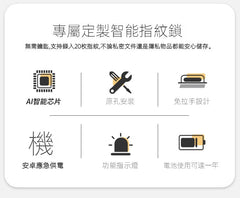 Mori Home - Walnut 無線充電帶鎖床頭櫃
