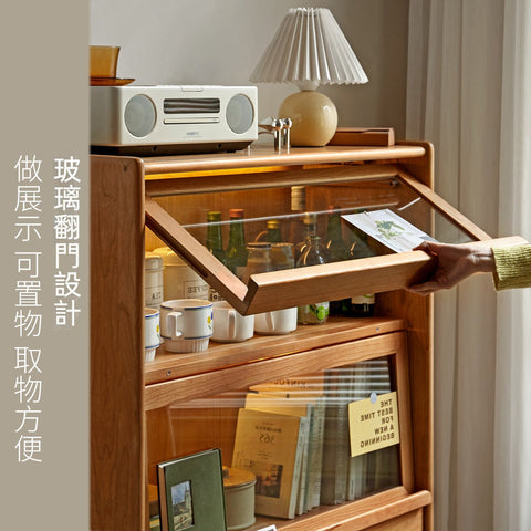 Mori Home - Cherry Rain 實木LED燈餐邊櫃